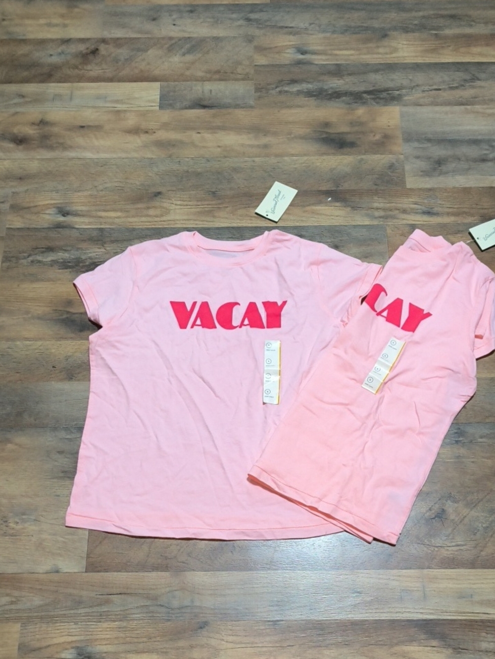 Universal Thread Pink Short-Sleeve Tee with Hot Pink VACAY Graphic